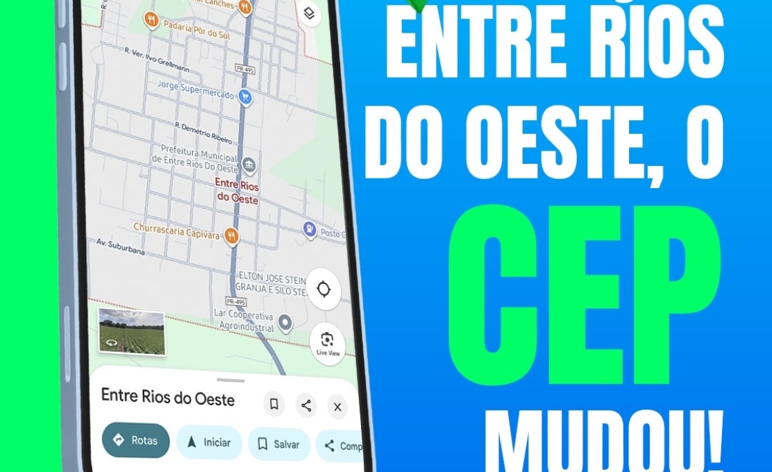 Entre Rios do Oeste passa a contar com a implantação de CEPs. 