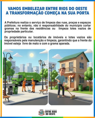 A IMPORTÂNCIA DA LIMPEZA URBANA RESPONSABILIDADES COMPARTILHADAS