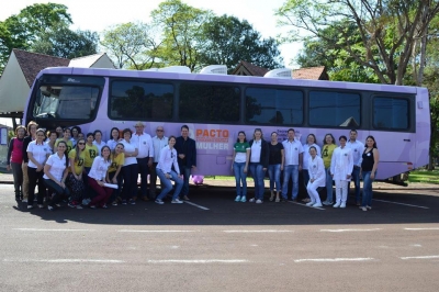 ENTRE RIOS DO OESTE RECEBE ÔNIBUS LILÁS PARA MULHERES