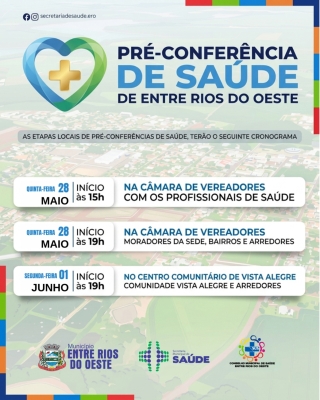 PRÉ-CONFERÊNCIA DA 13ª CONFERÊNCIA MUNICIPAL DE SAÚDE DE ENTRE RIOS DO OESTE